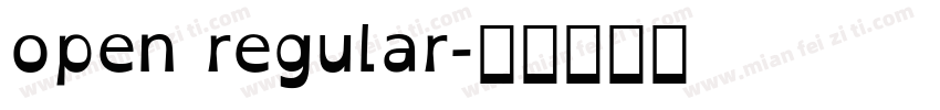 open regular字体转换